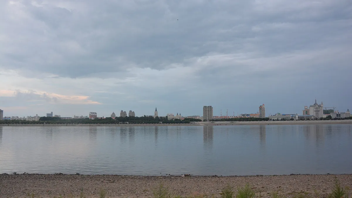 Набережная Амура и панорама Благовещенска