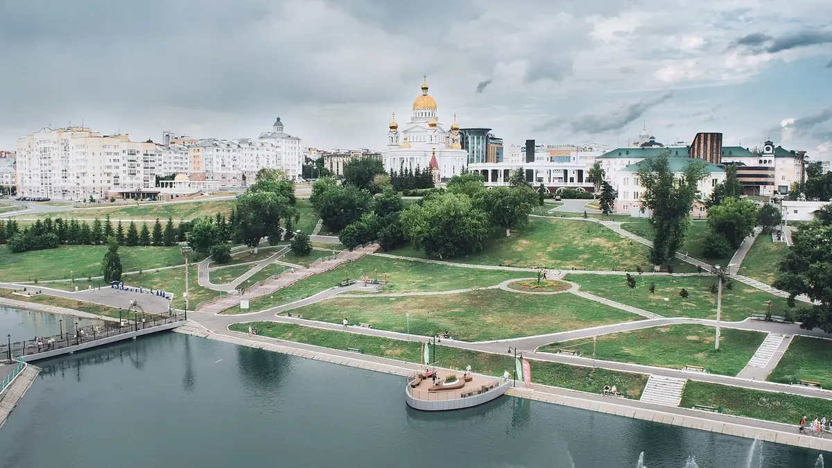 Набережная Саранки и центр Саранска