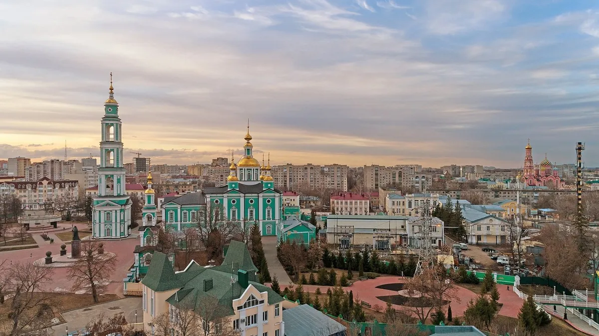 Спасо-Преображенский собор и центр Тамбова